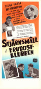 Stjärnsmäll i frukostklubben 1950 poster Sigge Fürst Åke Söderblom Tre Knas Gösta Bernhard