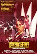 Streets of Fire 1984 movie poster Michael Paré Rick Moranis Willem Dafoe Walter Hill Rock and pop Motorcycles