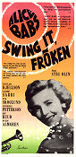 Swing it fröken 1956 poster Alice Babs Ingvar Kjellson Lasse Sarri Stig Olin Instrument Jazz