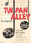 Tin Pan Alley 1940 poster Alice Faye Betty Grable Jazz