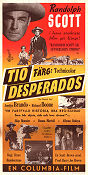 Tio desperados 1955 poster Randolph Scott Jocelyn Brando H Bruce Humberstone
