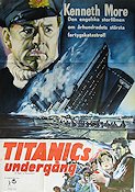 Titanics undergång 1958 poster Kenneth More Skepp och båtar