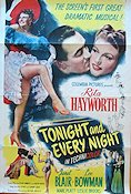 Tonight and Every Night 1945 movie poster Rita Hayworth