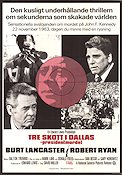 Tre skott i Dallas 1973 poster Burt Lancaster Robert Ryan Will Geer David Miller Politik