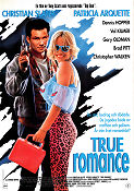 True Romance 1993 movie poster Christian Slater Patricia Arquette Dennis Hopper Tony Scott Cult movies