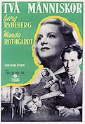 Two People 1945 movie poster Georg Rydeberg Wanda Rothgardt Carl Dreyer Denmark