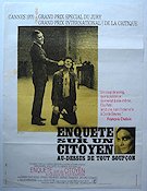 Enquete sur un citoyen 1970 movie poster Elio Petri Guns weapons