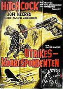 Foreign Correspondent 1940 movie poster Joel McCrea Alfred Hitchcock Guns weapons