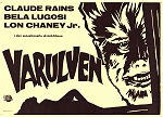 The Wolf Man 1941 movie poster Lon Chaney Jr Bela Lugosi Claude Rains Warren William George Waggner