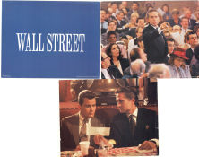 Wall Street 1987 lobby card set Michael Douglas Charlie Sheen Daryl Hannah Oliver Stone Money