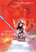 Willow 1988 poster Val Kilmer Joanne Whalley Warwick Davis Ron Howard Text: George Lucas
