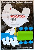 Woodstock 1970 movie poster Joan Baez Jimi Hendrix Michael Wadleigh Rock and pop Birds