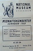 Nationalmuseum Midnattskonserter 1940 affisch Hitta mer: Nationalmuseum