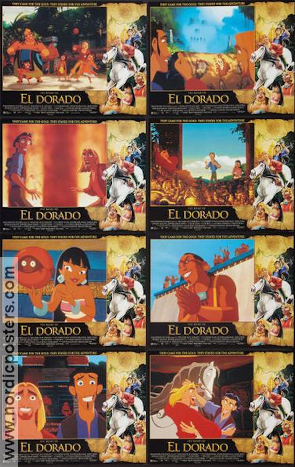 The Road to El Dorado lobby card set 11x14 2000 original