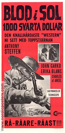 1000 svarta dollar 1966 poster Anthony Steffen John Garko Erika Blanc Alberto Cardone