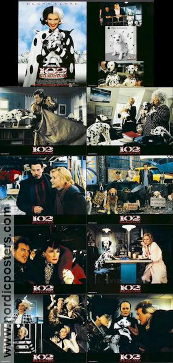 102 Dalmatians 2000 lobby card set Glenn Close