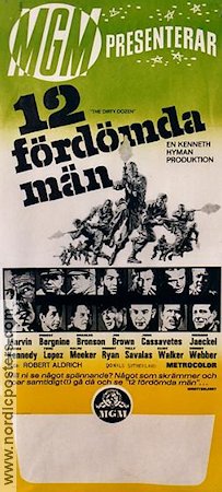 Dirty Dozen 1967 movie poster Lee Marvin Charles Bronson John Cassavetes Telly Savalas Robert Aldrich War Find more: Nazi