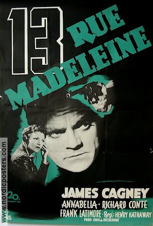 13 Rue Madeleine 1947 movie poster James Cagney Annabella Henry Hathaway