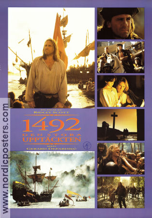 1492: Conquest of Paradise 1992 movie poster Gerard Depardieu Sigourney Weaver Armand Assante Ridley Scott