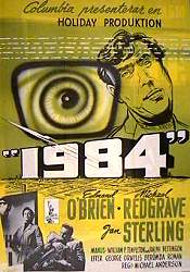 1984 1954 movie poster Edmond O´Brien Michael Redgrave George Orwell