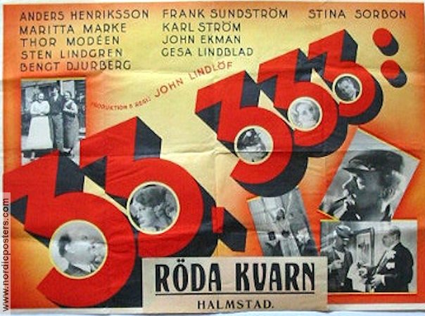 33333 1936 movie poster Anders Henrikson Thor Modéen Maritta Marke