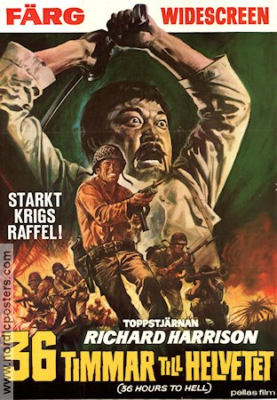 36 ore all inferno 1969 movie poster Richard Harrison Pamela Tudor Alain Gerard Roberto Bianchi Montero War