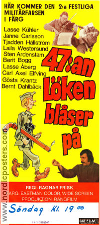 47:an Löken blåser på! 1972 movie poster Sten Ardenstam Hasse Burman Janne Carlsson Lasse Åberg Ragnar Frisk Poster artwork: Lennart Elworth From comics