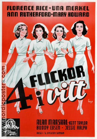 4 flickor i vitt 1939 poster Florence Rice S Sylvan Simon