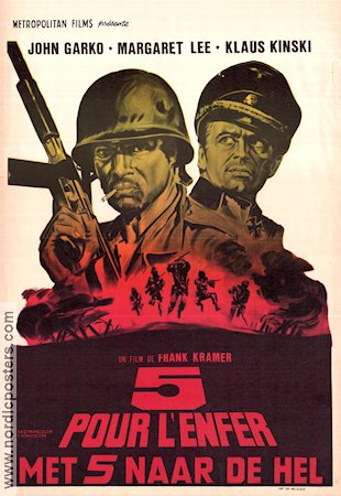 5 per l´inferno 1969 movie poster Klaus Kinski John Garko
