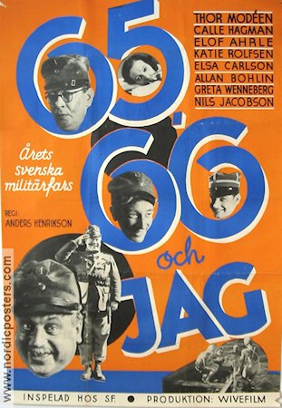 65 66 och jag 1936 movie poster Elof Ahrle Thor Modéen Katie Rolfsen