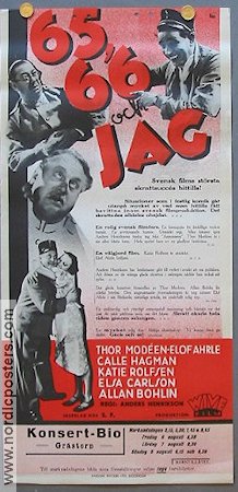 65 66 och jag 1936 movie poster Elof Ahrle Thor Modéen Katie Rolfsen