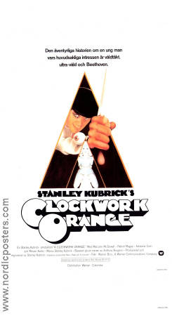 A Clockwork Orange 1971 movie poster Malcolm McDowell Patrick Magee Michael Bates Stanley Kubrick Writer: Anthony Burgess