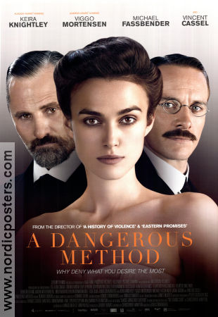 A Dangerous Method 2011 movie poster Keira Knightley Viggo Mortensen Michael Fassbender David Cronenberg