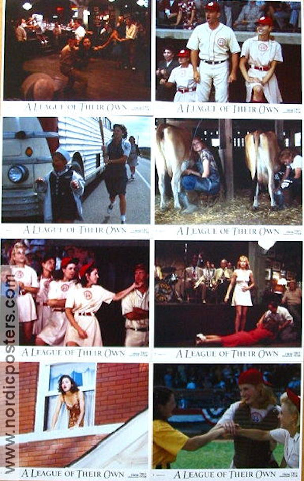 A League of Their Own 1992 lobby card set Tom Hanks Geena Davis Sports