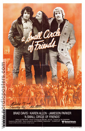 A Small Circle of Friends 1980 poster Brad Davis Karen Allen Jameson Parker Rob Cohen