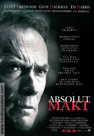 Absolut makt 1997 poster Gene Hackman Ed Harris Clint Eastwood