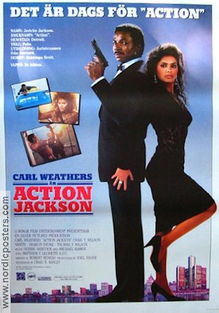Action Jackson 1988 movie poster Carl Weathers Craig T Nelson Sharon Stone Craig R Baxley