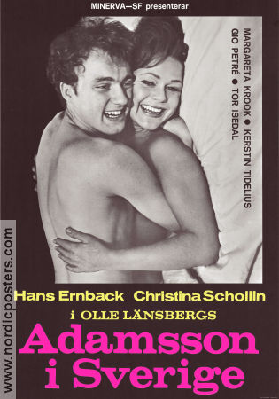 Adamsson i Sverige 1966 movie poster Hans Ernback Christina Schollin Margaretha Krook Stig Ossian Ericson