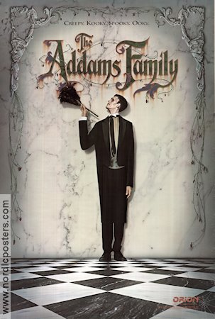 The Addams Family 1991 movie poster Anjelica Huston Raul Julia Christopher Lloyd Barry Sonnenfeld From TV From comics