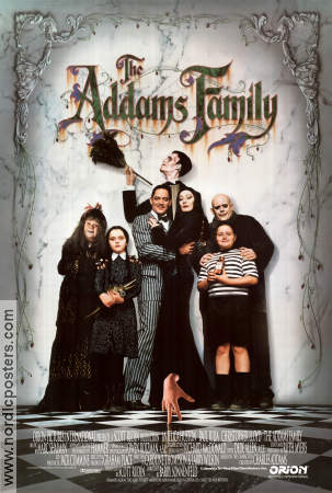 The Addams Family 1991 movie poster Anjelica Huston Raul Julia Christopher Lloyd Barry Sonnenfeld From TV From comics