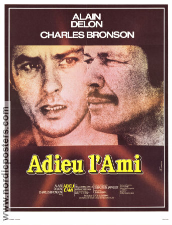 Adieu l´ami 1968 movie poster Alain Delon Charles Bronson Jean Herman