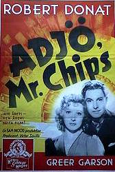 Goodbye Mr Chips 1939 movie poster Robert Donat Greer Garson Terry Kilburn Sam Wood Romance