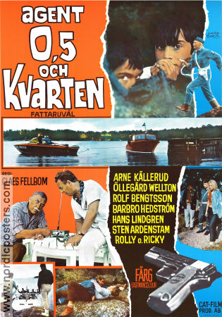 Agent 0.5 och kvarten 1968 movie poster Arne Källerud Rolf Bengtsson Claes Fellbom Agents Ships and navy