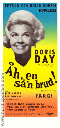 My Dream is Yours 1949 movie poster Jack Carson Doris Day Lee Bowman Michael Curtiz Musicals