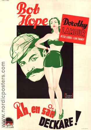 Åh en sån deckare 1947 poster Bob Hope Dorothy Lamour Peter Lorre Lon Chaney Jr Elliott Nugent Film Noir Poliser