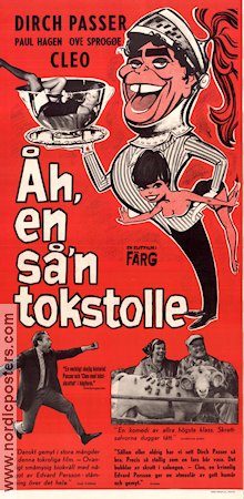 Åh en sån tokstolle 1967 movie poster Dirch Passer Denmark