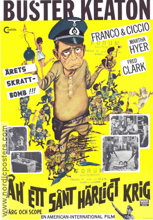 Åh ett sånt härligt krig 1965 poster Buster Keaton Franco Franchi Ciccio Ingrassia Luigi Scattini