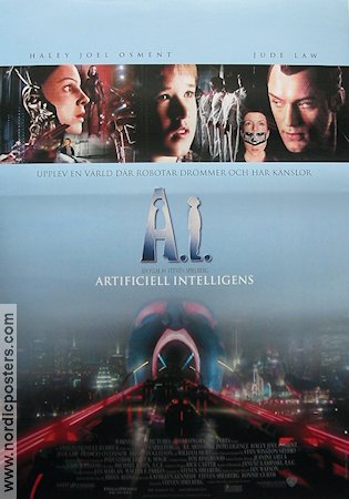 A.I. Artificial Intelligence 2001 movie poster Haley Joel Osment Jude Law Frances O´Connor Steven Spielberg Kids