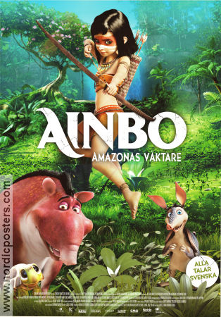 AINBO: Spirit of the Amazon 2021 movie poster Lola Raie Richard Claus Animation