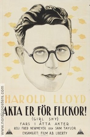 Girl Shy 1924 movie poster Harold Lloyd